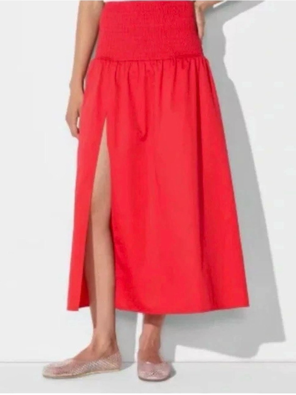 🌺NEW WILD FABLE RED DROP WAIST MAXI SKIRT SIZE X-SMALL🌺